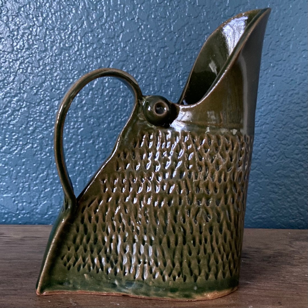 Handbuilt Pitcher Handbuilt Vase Unique Handmade Pottery Etsy
