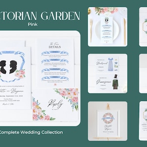 Bridgerton Elegance Wedding Invitation Bundle - Regency Theme, 40 Items, Editable Template, Instant Download, Printable