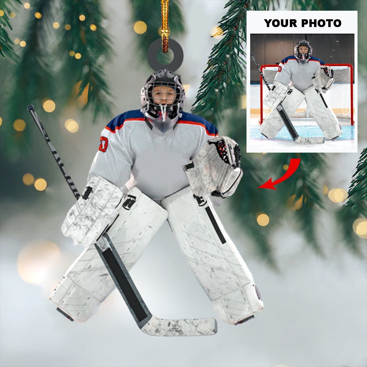Custom Christmas North Pole Nicks Green Holiday Hockey Jersey Ugly Sweater