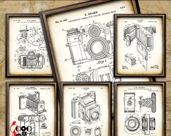 Vintage Camera Patent Art Prints: Blueprint Wall Decor (Digital Download) JP-52b