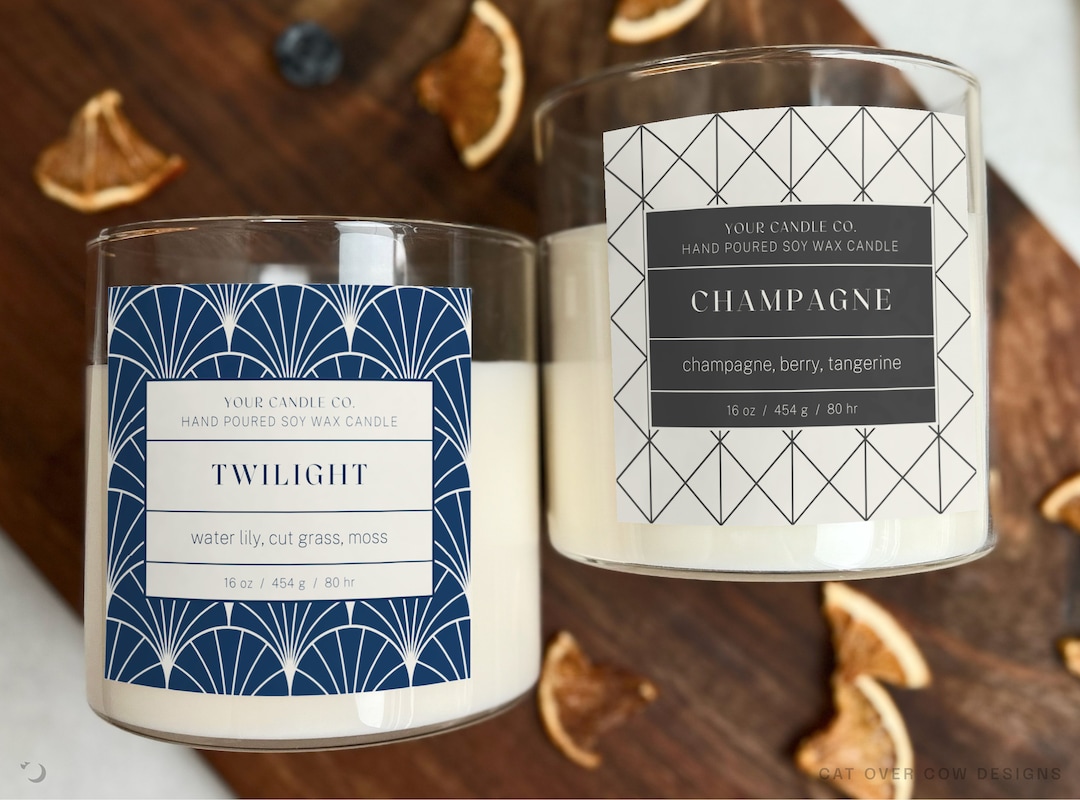 Candle Label Template Luxury Vintage Candle Label Design, Canva Editable Candle Label, Printable