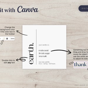 Digital download. Edit with Canva. Change the background color with the color box in the tool bar. Double click to edit any text. Drag and drop to move object or adjust its size using the white anchors.