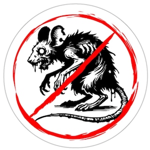 Hard Hat/Toolbox STICKER, No RATS/ No SCABS, Blue Collar/ Working Class