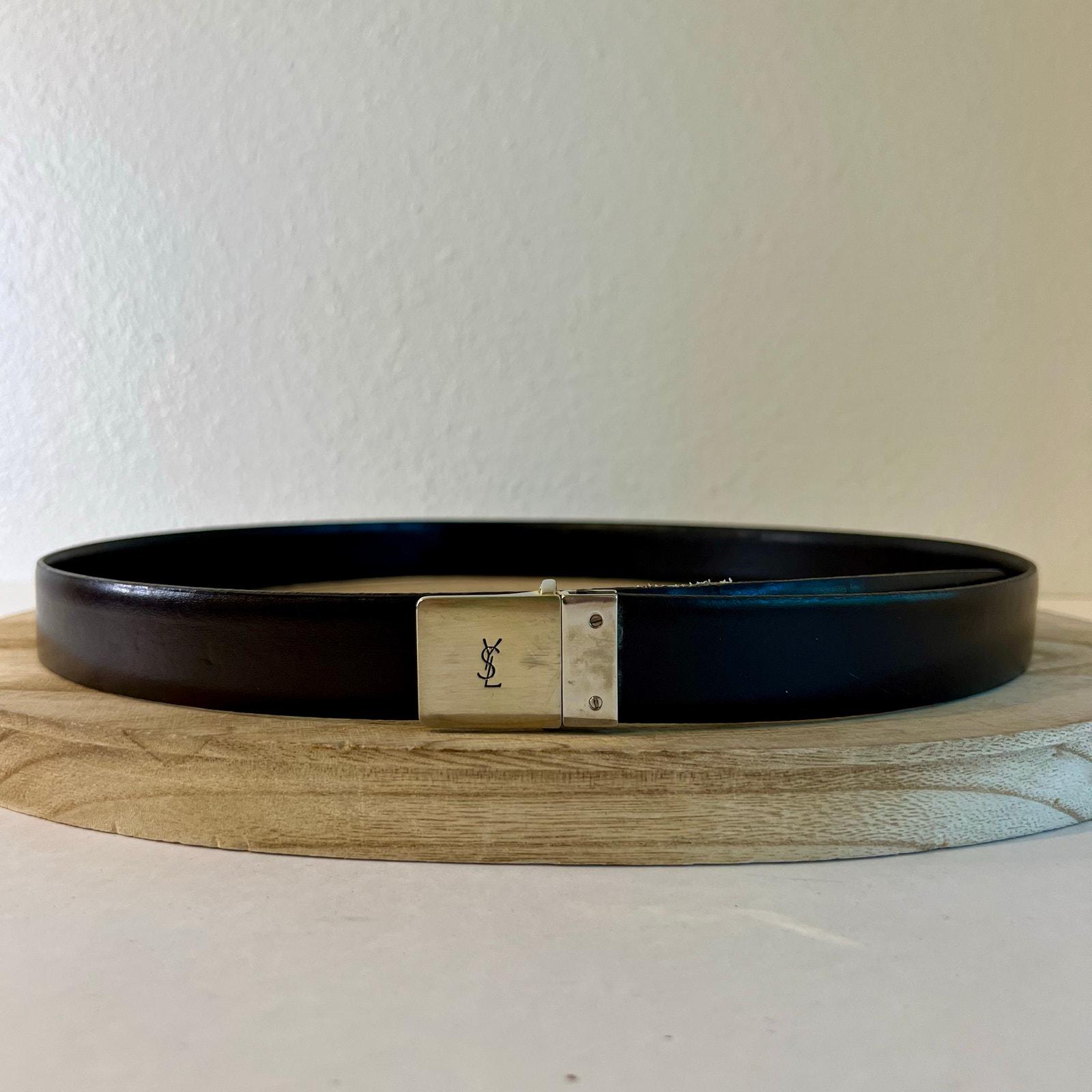 Yves Saint Laurent Vintage Reversible Brown Black Genuine  display picture 3