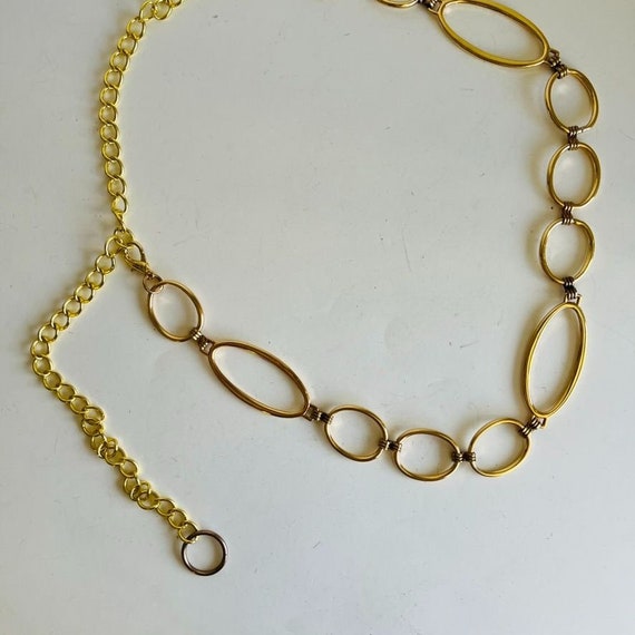 Vintage Gold Mod Wrap Chain Belt - L - image 4