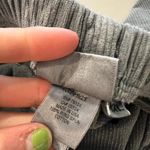 グラミチUSA グレー リングスパンコットン コーデュロイ ユニセックスパンツ サイズXXL 画像 7