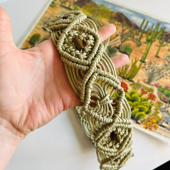 Cintura Intrecciata Stile Boho Con Nappe E Perline Di Legno Per Donna, Marrone Chiaro, Cintura Decorativa In Corda Per Abiti E Gonne, Vita Regolabile, Accessori Moda Donna