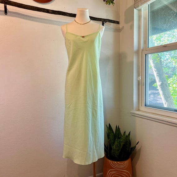 knee length dresses for ladies Parina | Light Green Strappy Volume-Hem Midi Dress main image 1