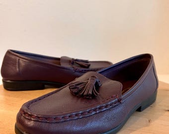 Stylish Cognac Leather Tassel Giorgio Brutini Loafers. Size  display picture 1