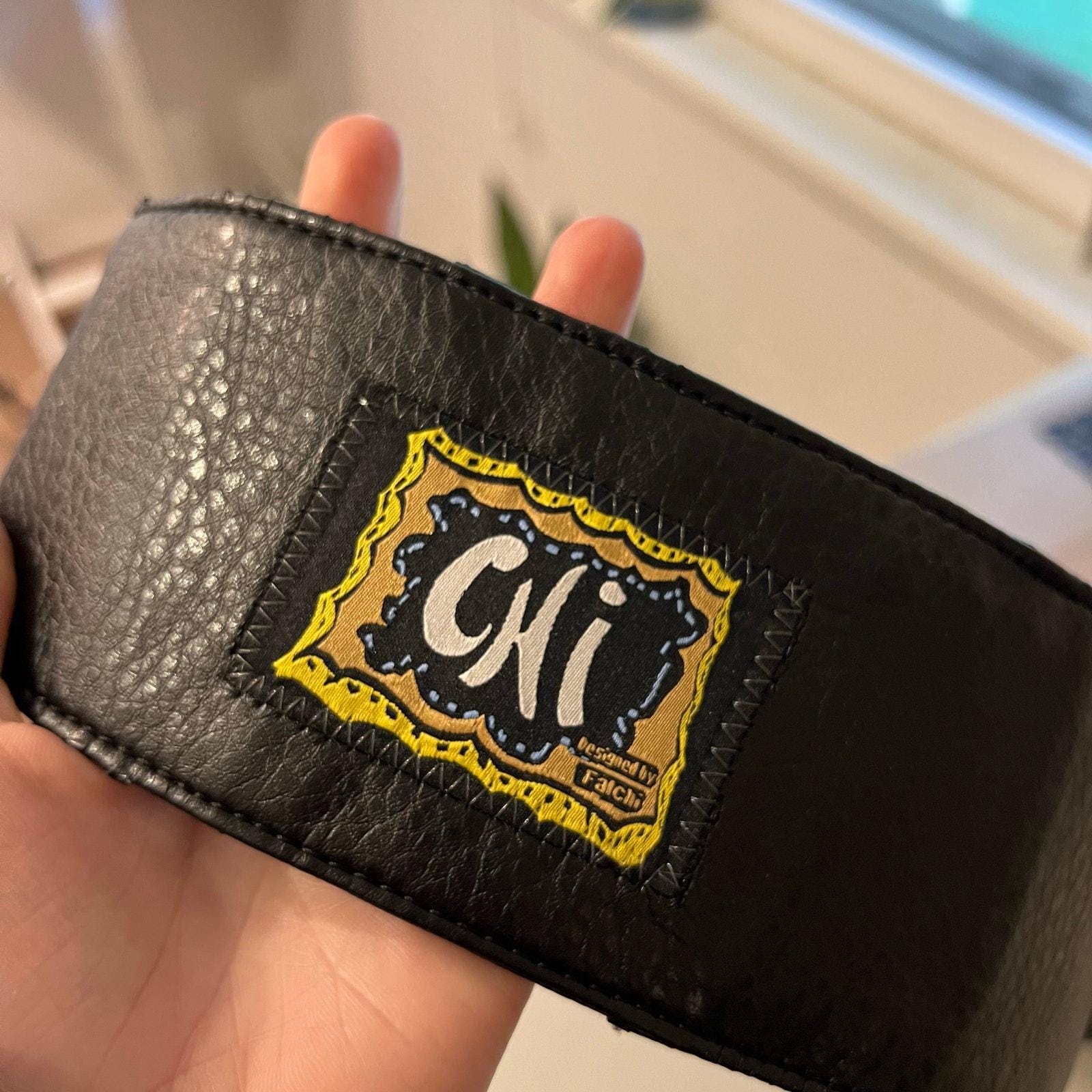 Chi Designed by Carlos Falchi Black Genuine Leather Snake  display picture 2