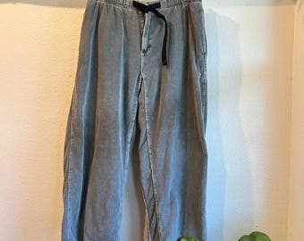 Pantalones unisex de pana de algodón hilado en anillo gris de Gramicci USA, talla XXL.
