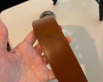 Vintage 90s Saffron Made in Italy Brown Genuine Leather  display picture 1