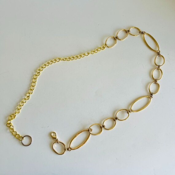 Vintage Gold Mod Wrap Chain Belt - L - image 3