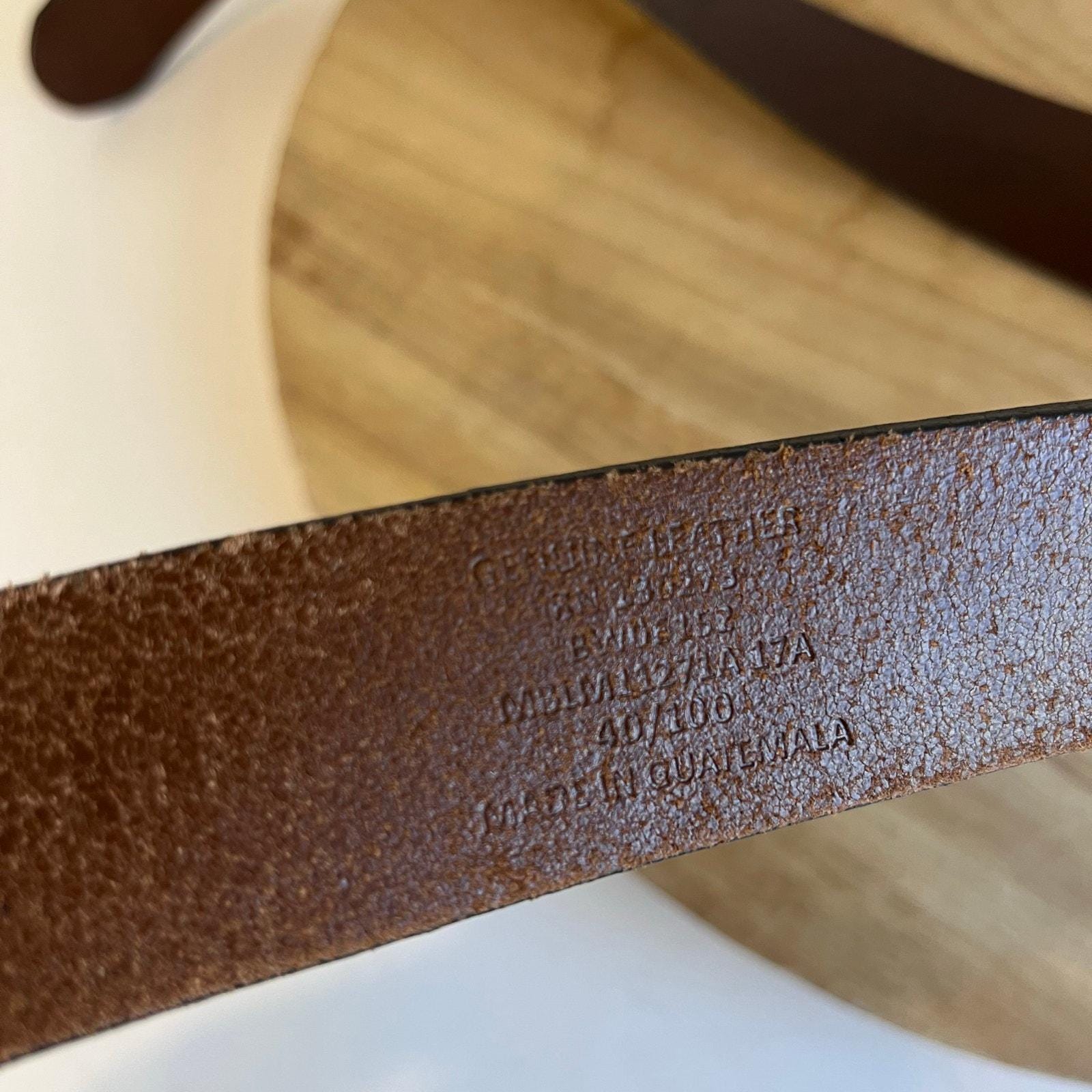 Wrangler Brown Genuine Leather Eagle Tooled Western Belt Unisex Size Large Wrangler Brown Genuine Leather Eagle Tooled Western Belt  main image 3