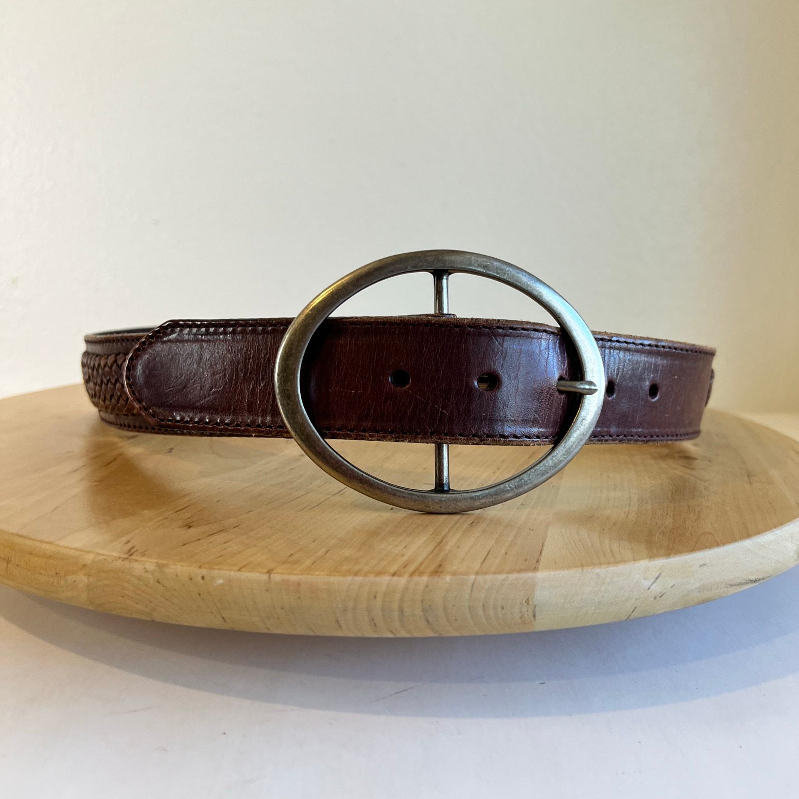 90s Brown Woven Starburst Studded Western Large Silver  display picture 2