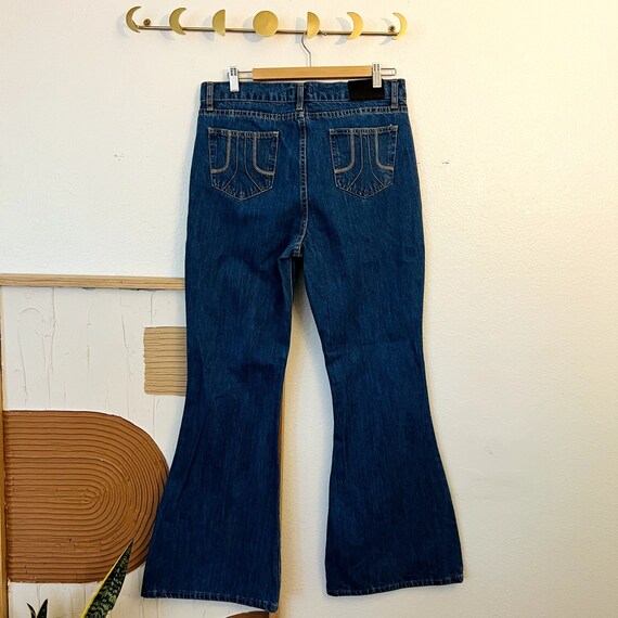 Run & Fly 70s Festival Blue High Rise Wide Flare Leg … Gem