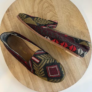 Matt Bernson Gitanes Leather Embroidered Almond Toe Indie USA Made Size 7.5