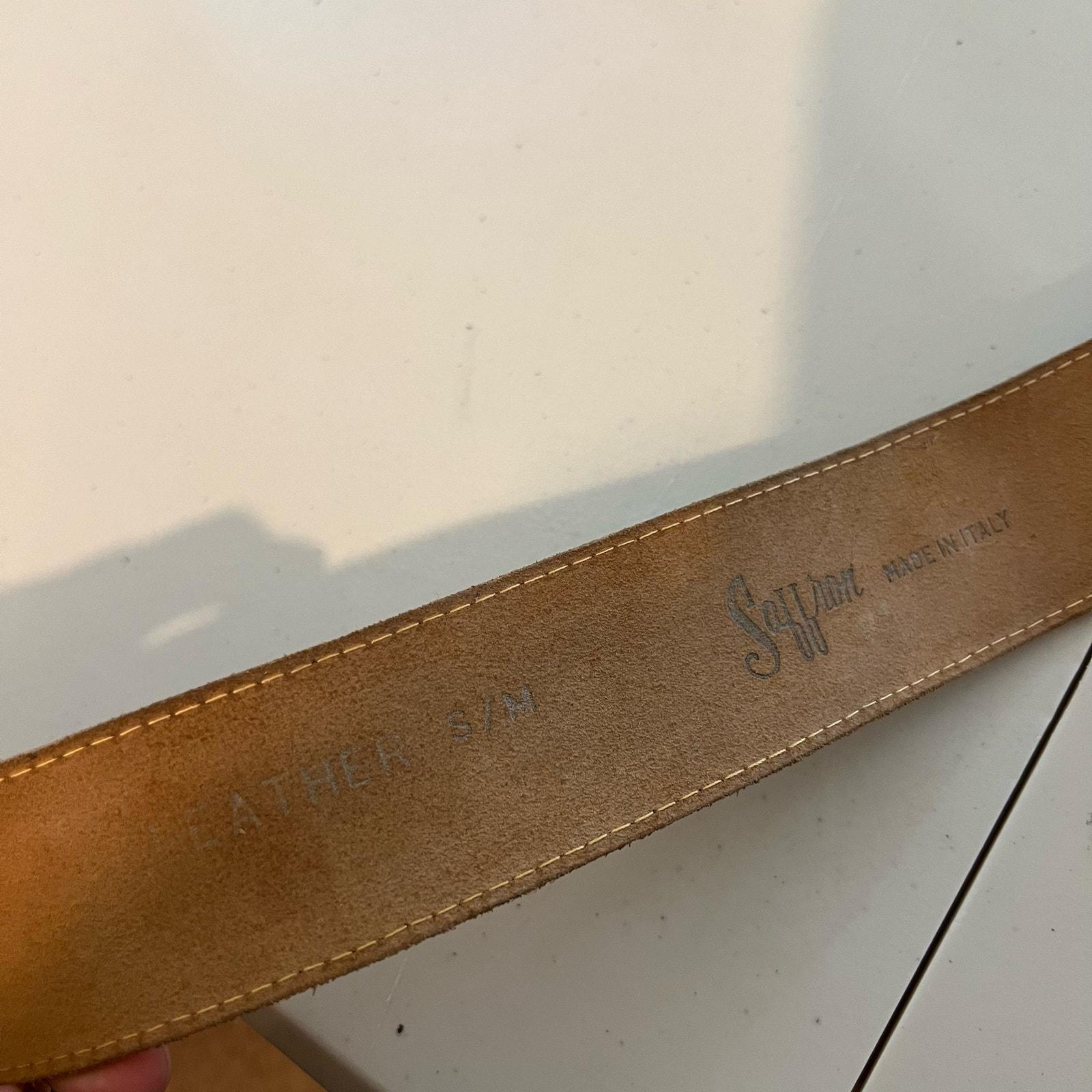Vintage 90s Saffron Made in Italy Brown Genuine Leather  display picture 3