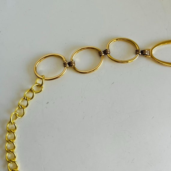 Vintage Gold Mod Wrap Chain Belt - L - image 6