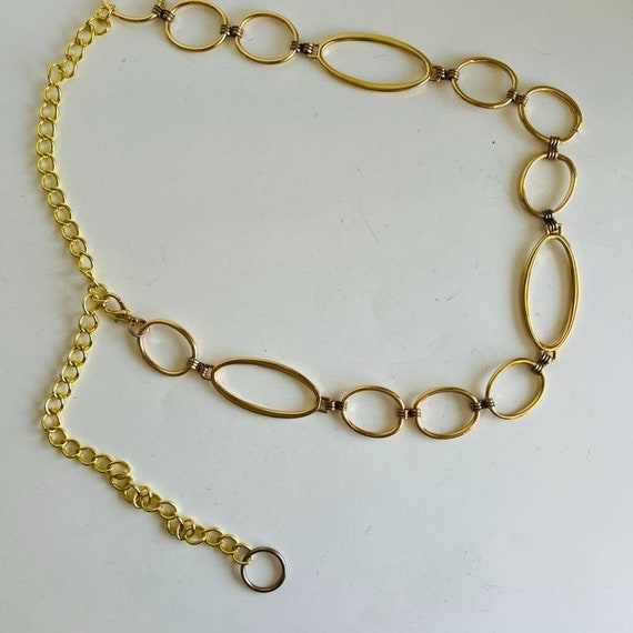 Vintage Gold Mod Wrap Chain Belt - L - image 7