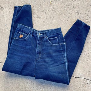 Gitano Vintage 90s Dark Wash High Rise Straight Leg Cropped Ankle Jeans