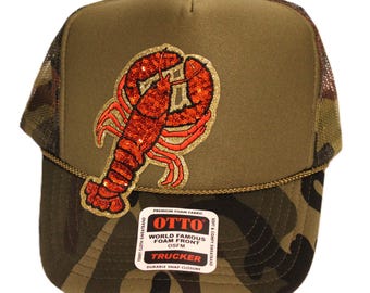 Viral Sequin Crawfish Foam Truck Hat - OTTO