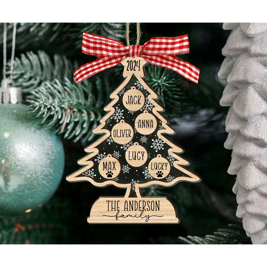 Personalized Family Ornament, Family Tree Ornament, Family Christmas Ornament, Christmas