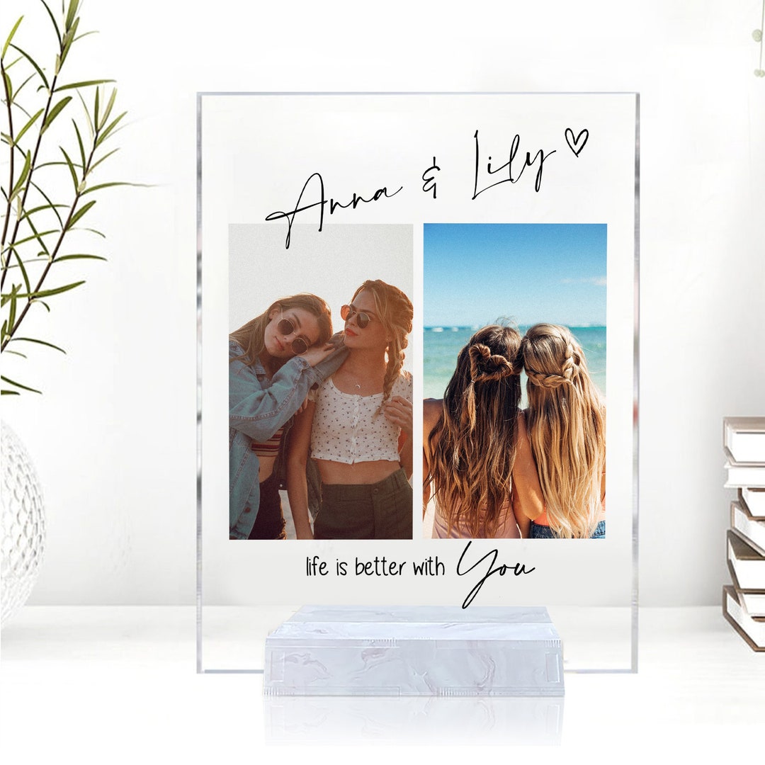 Personalized Best Friend Gift, Custom Photo Plaque, Bestie Plaque, Best