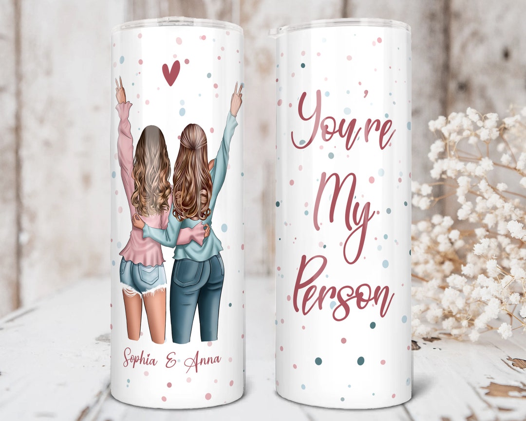Personalized Best Friend Skinny Tumbler, Best Friend Gift, Bestie