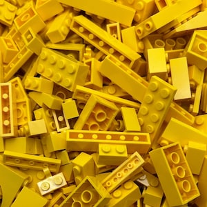 Yellow LEGO Bricks Random 1/2 Pound - 100% Genuine LEGO Pieces - Bulk Lot Clean Assorted LEGO Bricks