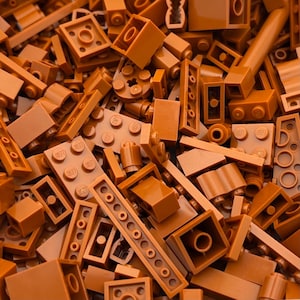 Dark Orange LEGO 50 Random Bricks - 100% Genuine LEGO - Bulk Lot Clean Assorted LEGO Bricks