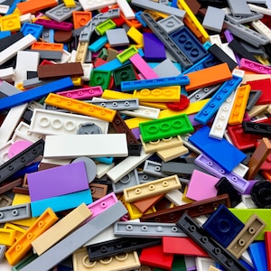 25 Random LEGO Tiles - Set of Twenty-Five Random Smooth Plates - 100% Genuine LEGO Pieces