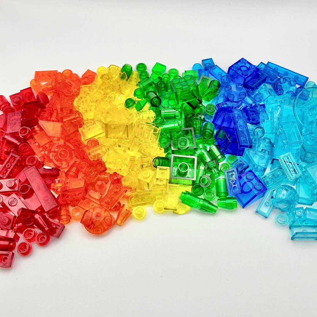 50 Random Small Translucent LEGO Pieces - Sorted by Color - 100% ...