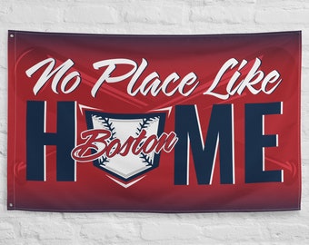 Drapeau de fan de baseball Boston No Place Like Home, 1 face, 5 x 3 pi, Michigan Sports