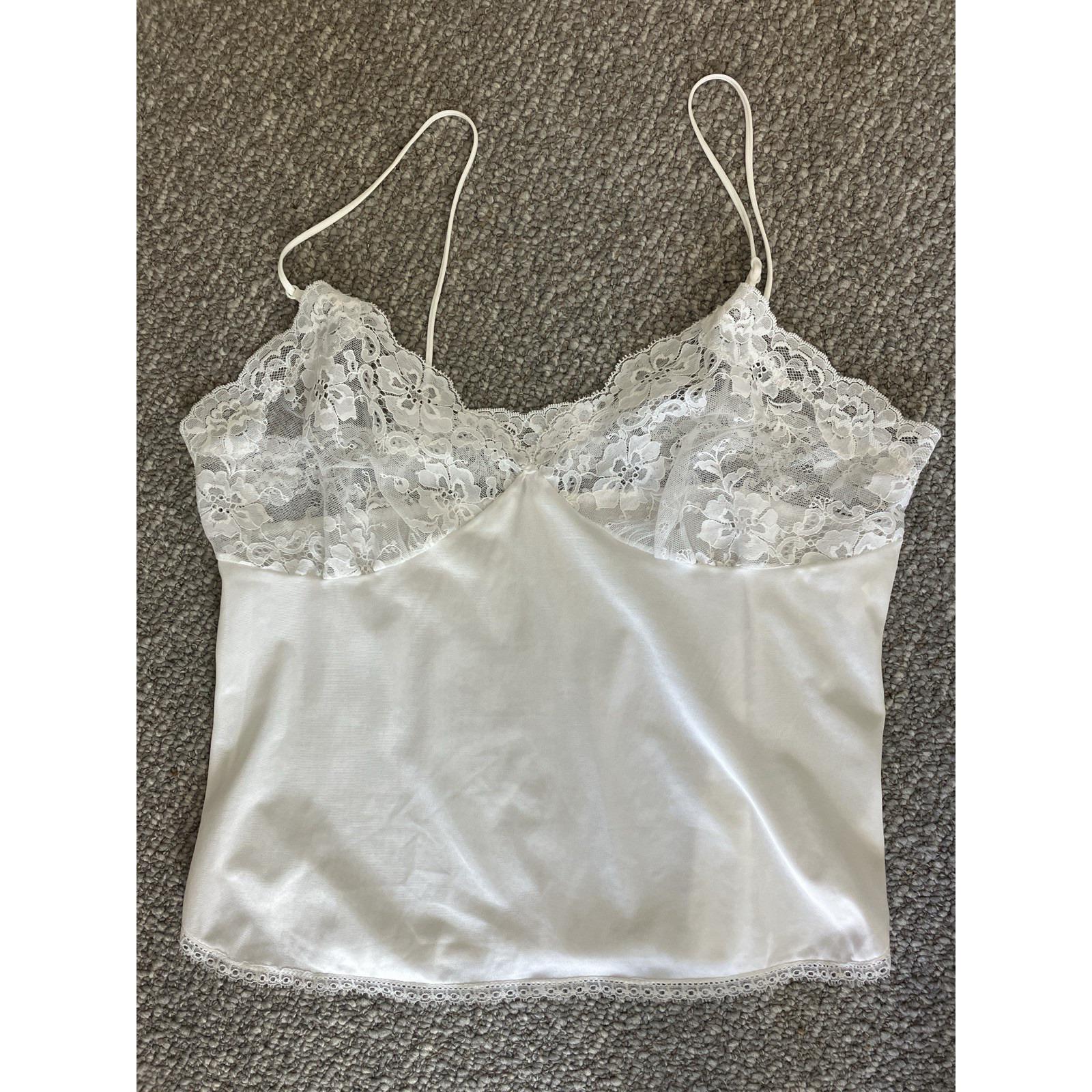 ♡CARLA♡カーラ♡Satin lace camisole white♡ White Satin Lace Camisole Top - Etsy