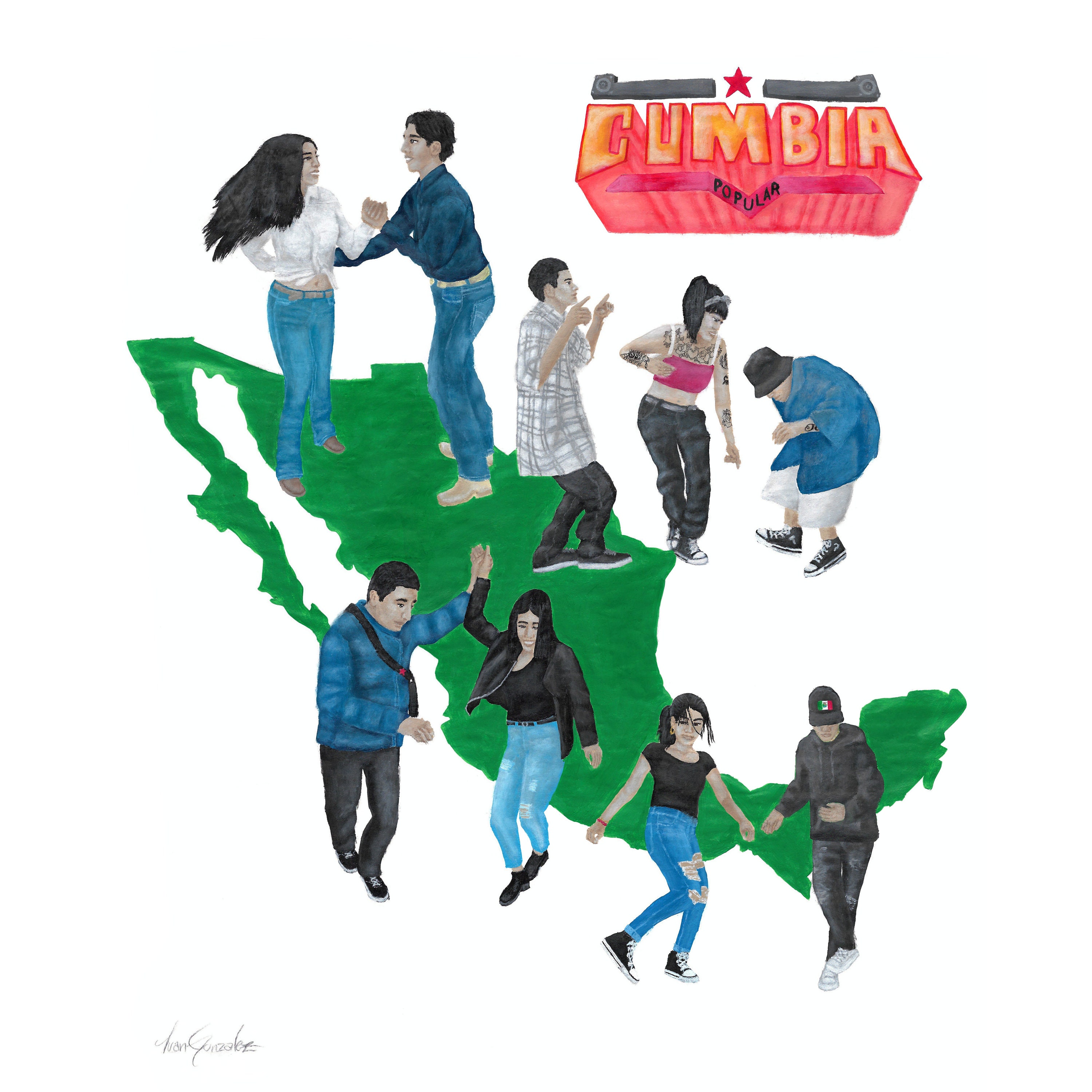 Cumbia Popular! (cumbia Dance Art Print) - Etsy