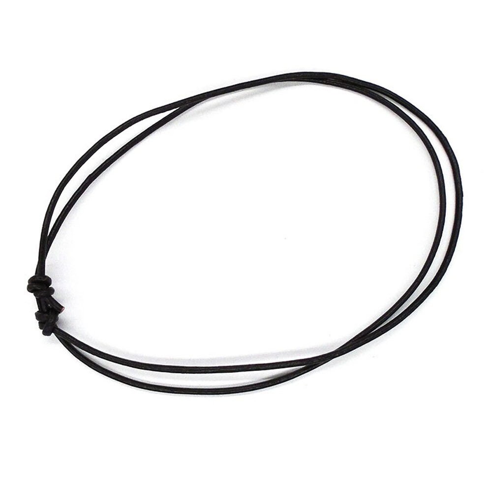 Adjustable Choker Necklace 1.3mm Sliding Knot Black Leather Cord Etsy
