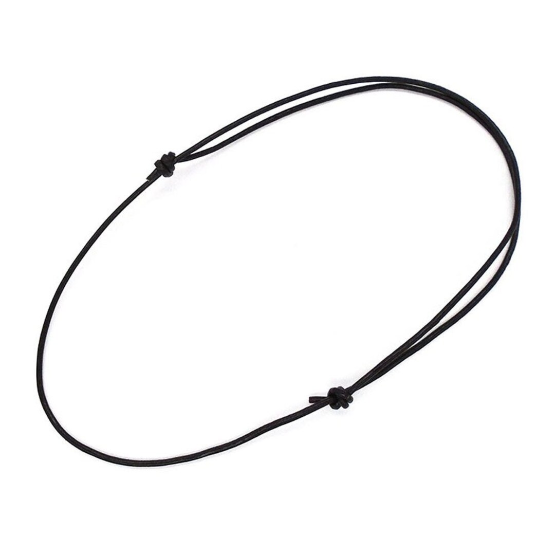 Adjustable Choker Necklace 1.3mm Sliding Knot Black Leather Cord Etsy