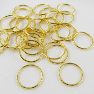 Bulk Golden Jump Rings 45 pieces of 16x1.2mm Open Jumprings Finding FREE POST