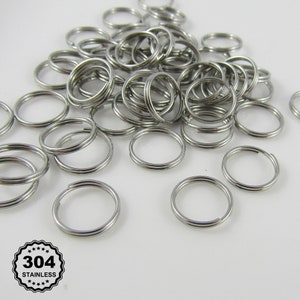 Double Jump Rings, Silver Tone Split Rings 4/5/6/8/10/12/14/16/18mm Dark  Silver Split Jump Rings, Metal Clasp Connector C356 