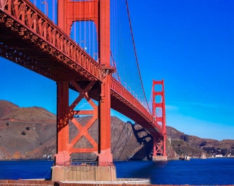 Golden Gate Bridge San Francisco Kalifornien USA Reise Fotografie Wahrzeichen Leinwand Metall Druck Wohnzimmer Schlafzimmer Sonnenuntergang Wand Kunst Landschaft