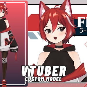 Vtuber Model Live2d Custom Art and Full Rigging model illustration digital art OC Commission Asset (OC, DnD, Fanart, PFP)