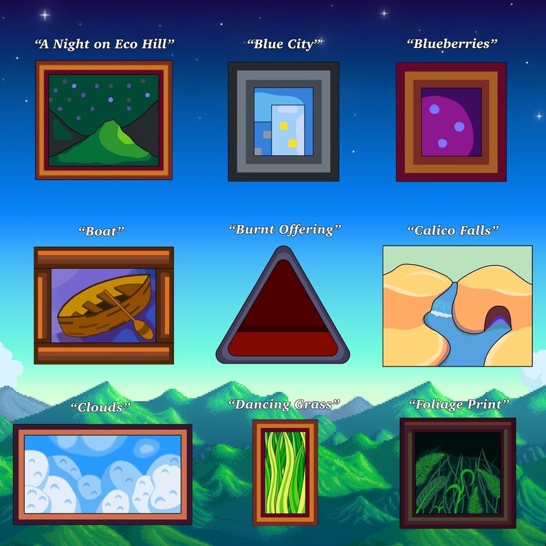 Stardew Valley Paintings Collection Digital Art Prints Etsy