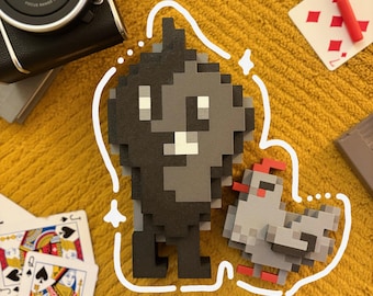 Stardew Valley Krobus & Void Chicken Bundle – Halloween Edition | 3D Printed Collectible Figures | Spooky Cute Stardew Decor