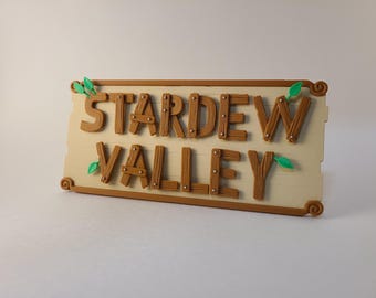 Stardew Valley Logo Sign: Gamer Desk Decor - Desk or Wall Mount (not official)