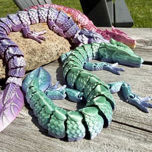 Articulated 3D Printed Dragon, Fidget Toy, Fantasy Collectible Figure