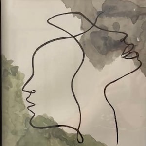 watercolor line art