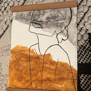 watercolor line art