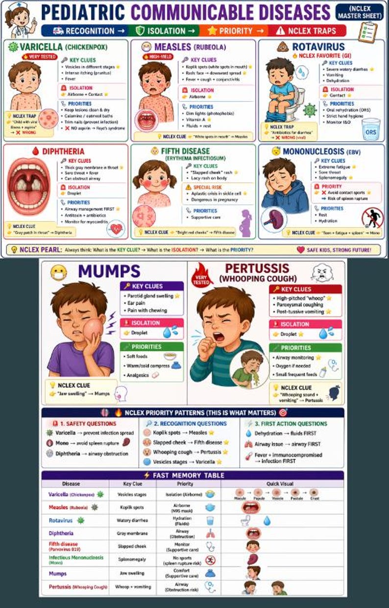Communicable Diseases of Childhood Medical Reference Guide Educational ...