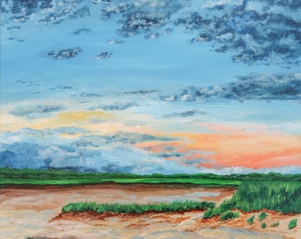 Sunset at Goose Rocks Beach, Kennebunkport, Maine - Digital Download